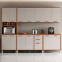 Ver imagem 1 de Cozinha Completa Itatiaia 270cm Mdp Cinamomo/fendi Itafriz