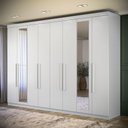 Ver imagem 6 de Guarda Roupa Casal Master New 8 Portas de Bater 4 Gavetas MDP com Cômoda Marabá 1 Porta 6 Gavetas