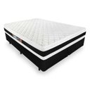 Ver imagem 1 de Cama Box Super King Preta + Colchão de Espuma D45 Castor Black White Double Face 193x203x62cm