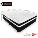 Ver imagem 2 de Cama Box Super King Preta + Colchão de Espuma D45 Castor Black White Double Face 193x203x62cm
