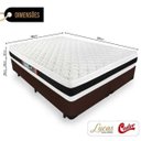 Ver imagem 2 de Cama Box Super King Marrom + Colchão de Espuma D45 Castor Black White Double Face 193x203x62cm