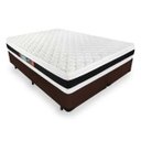 Ver imagem 1 de Cama Box Super King Marrom + Colchão de Espuma D45 Castor Black White Double Face 193x203x62cm