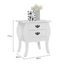 Ver imagem 2 de Mesa de Cabeceira Bombê Premier Branco - Patrimar