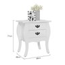Mesa de Cabeceira Bombê Premier Branco - Patrimar - 2