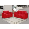 Sofá 2 e 3 Lugares Suede Vermelho - Lucas Colchões - Califórnia Ref 1050 - 1