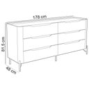 Ver imagem 3 de Cômoda para Quarto Closet Orgânica 6 Gavetas Pés Industrial Preto Bliss I03 Musgo - Lyam Decor