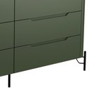 Ver imagem 6 de Cômoda para Quarto Closet Orgânica 6 Gavetas Pés Industrial Preto Bliss I03 Musgo - Lyam Decor