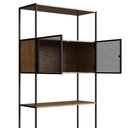 Ver imagem 4 de Estante Multiuso York Estilo Industrial 90cm 02 Portas 27913 Artesano - Vermont/preto