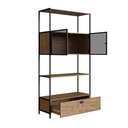 Ver imagem 3 de Estante Multiuso York Estilo Industrial 90cm 02 Portas 27913 Artesano - Vermont/preto