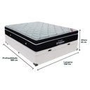 Ver imagem 2 de Colchão Elegant Ortobom Base com Baú Branco Casal com Molas Ensacadas
