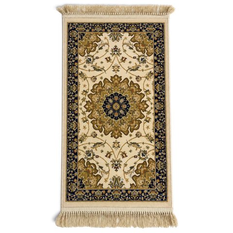 Tapete Persa Bege 67x120cm Ideal para Quarto e Sala
