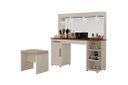 Ver imagem 1 de Penteadeira Camarim Ja com Luz Cor Off White / Canela