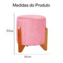 Ver imagem 6 de Kit Poltrona Amamentação Balanço + Puff Suede Rosa - Vallisa Decor