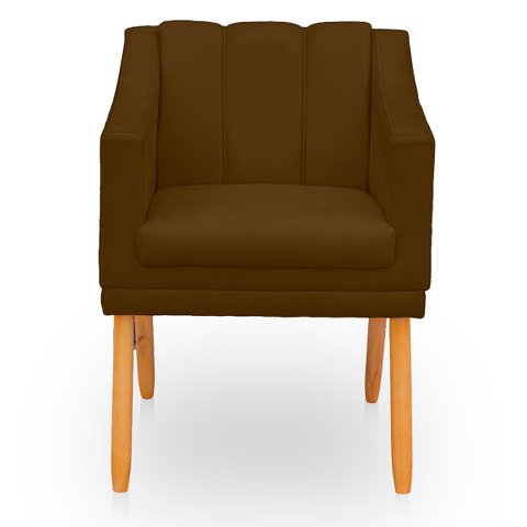 Poltrona Cadeira para Sala Confortável e Moderna Mila Suede