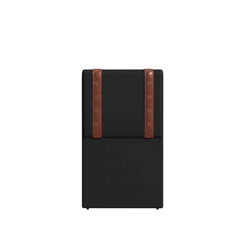 Cabeceira Solteiro Aline 9 0cm Corino Preto - Italian Flex