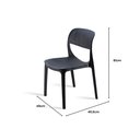 Ver imagem 4 de Conjunto Sala de Jantar Mesa Patros 180cm Madeira Tampo Laminado Barril com 6 Cadeiras Zoe Moderna M