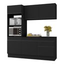 Ver imagem 1 de Armário de Cozinha Compacta 3 Peças com Rodapé Mp2177 Made Multimóveis Preto