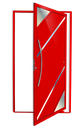 Ver imagem 1 de Porta Pivotante Alumínio Lambril Oasis c/Puxador e.Vermelho 120 Brimak