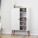 Ver imagem 2 de Sapateira com 2 Portas Cômoda Organizadora Multiuso Quarto Closet Retro Spazio Branco Patrimar