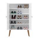 Ver imagem 4 de Sapateira com 2 Portas Cômoda Organizadora Multiuso Quarto Closet Retro Spazio Branco Patrimar