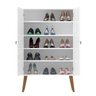 Sapateira com 2 Portas Cômoda Organizadora Multiuso Quarto Closet Retro Spazio Branco Patrimar - 4