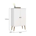 Ver imagem 3 de Sapateira com 2 Portas Cômoda Organizadora Multiuso Quarto Closet Retro Spazio Branco Patrimar