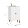Sapateira com 2 Portas Cômoda Organizadora Multiuso Quarto Closet Retro Spazio Branco Patrimar - 3