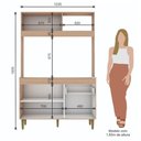 Ver imagem 4 de Armário de Cozinha Compacta em Mdp Mel e Preto 1,94 X 1,24 M Splendore