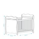 Ver imagem 2 de Berço Infantil Lisi - Moveis Peroba Amendoa/Branco