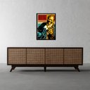 Ver imagem 1 de Quadro Bb King Pop Art 24x18cm - com Vidro:madeira Branca