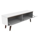 Ver imagem 6 de Rack para TV até 55 Polegadas Madesa Le Mans com 2 Portas Rustic/Branco Cor:Rustic/Branco