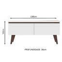 Ver imagem 4 de Rack para TV até 55 Polegadas Madesa Le Mans com 2 Portas Rustic/Branco Cor:Rustic/Branco