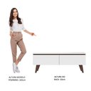 Ver mais imagens de Rack para TV até 55 Polegadas Madesa Le Mans com 2 Portas Rustic/Branco Cor:Rustic/Branco