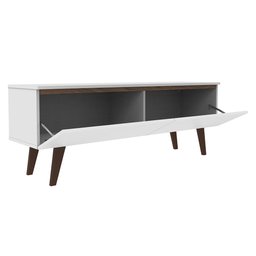 Rack para TV até 55 Polegadas Madesa Le Mans com 2 Portas Rustic/Branco Cor:Rustic/Branco - 7 Rack para TV até 55 Polegadas Madesa Le Mans com 2 Portas Rustic/Branco Cor:Rustic/Branco - 7