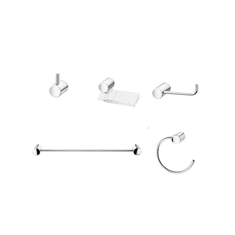 Kit Acessórios Docol para Banheiro Single Chrome