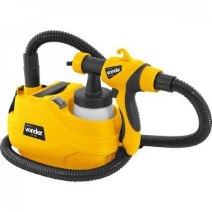 Pistola Pintura Elétrica Pev 600 1,8mm 390w 127v Vonder Hvlp Jato 3 Opções Ajuste Volume Tinta