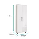 Ver imagem 4 de Kit 2 Armários Organizador Multiuso Sapateira Roma 2 Portas Lavanderia e Cozinha - G4 Magazine