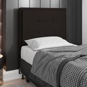 Ver imagem 2 de Cabeceira Cama Box Solteiro Canada 90 Cm Suede MV Estofados Marrom