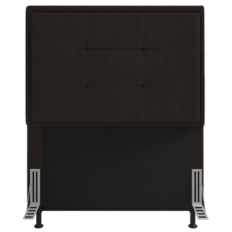 Cabeceira Cama Box Solteiro Canada 90 Cm Suede MV Estofados Marrom