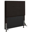 Ver imagem 3 de Cabeceira Cama Box Solteiro Canada 90 Cm Suede MV Estofados Marrom