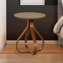 Ver imagem 3 de Mesa Bella de Canto com Tampo de Vidro Redonda Base de 70cm - Fende Luka Decor