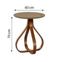 Ver imagem 2 de Mesa Bella de Canto com Tampo de Vidro Redonda Base de 70cm - Fende Luka Decor