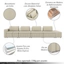 Ver imagem 3 de Sofá Ilha com Encosto e Almofadas Móveis Olimpo 465cm Modulado Linho Bege G45 - Gran Belo