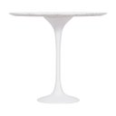 Ver imagem 2 de Mesa Saarinen Tulip Lateral Oval Carrara 57x38cm Base Branca