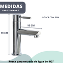Ver imagem 2 de Torneira Bancada Cromada Prateada Brilhante para Banheiro Lavabo Lavatorio Água Fria 1/4 Volta Médio