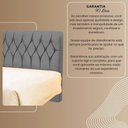 Ver imagem 4 de Cabeceira Cama Box Casal 140cm Eloá Estofada Suede Veludo Premium Bege