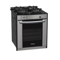Fogão a Gás Embutir Gaudí Prisma Vítreo 4Q Inox Venax - 1