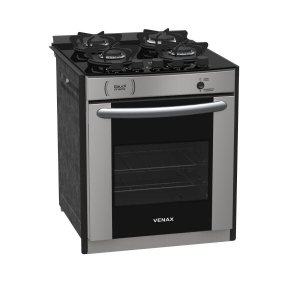 Fogão a Gás Embutir Gaudí Prisma Vítreo 4Q Inox Venax