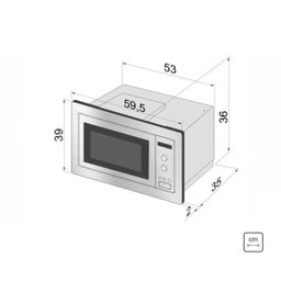 Micro-ondas de Embutir Inox 60 25l Inox Scotch Brite 8 Funções 220v Tramontina - 2 Micro-ondas de Embutir Inox 60 25l Inox Scotch Brite 8 Funções 220v Tramontina - 2