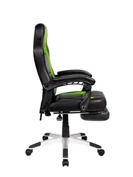 Cadeira Gamer Pelegrin PEL-3006 Couro Pu Preto e Verde - 4